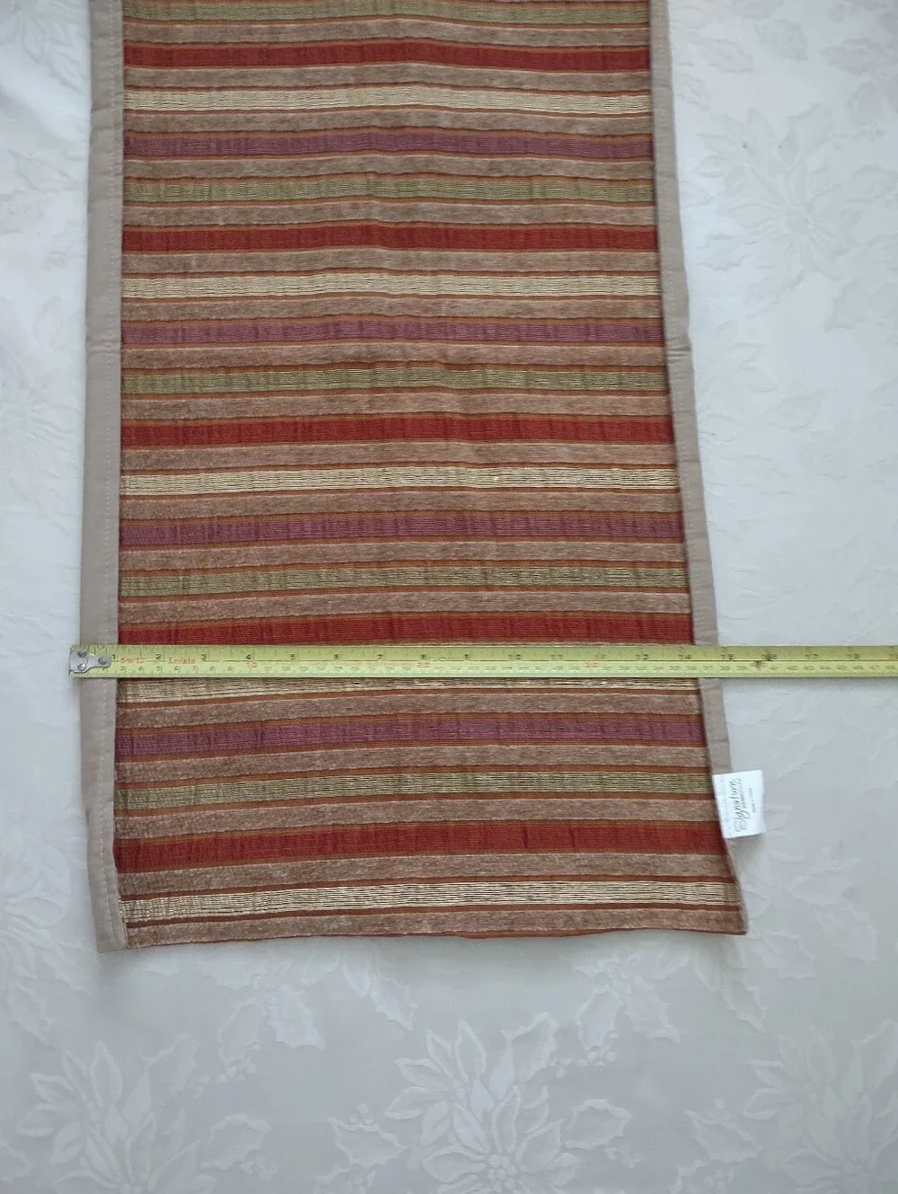 Table Runner Chenille Striped Multi Color